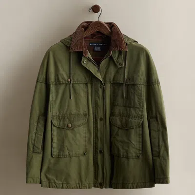 Ralph Lauren C. 2008 Cotton Utility Poncho In Green