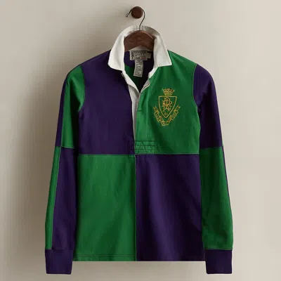 Ralph Lauren C. 2008 Logo Cotton Rugby Shirt In Green