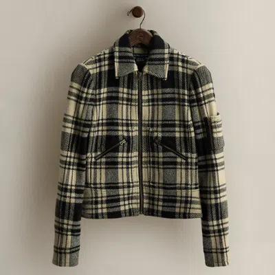 Ralph Lauren C. 2008 Plaid Wool Zip Jacket In Multi