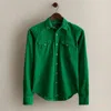 Ralph Lauren C. 2008 Western Corduroy Shirt In Green