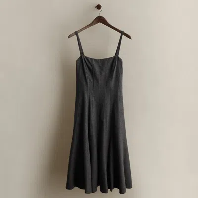 Ralph Lauren C. 2008 Wool-blend Dress In Gray