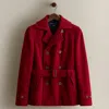 Ralph Lauren C. 2008 Wool-blend Peacoat In Red
