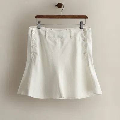 Ralph Lauren C. 2009 Linen Skirt In White