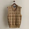 Ralph Lauren C. 2010 Patterned Sweater Vest In Brown