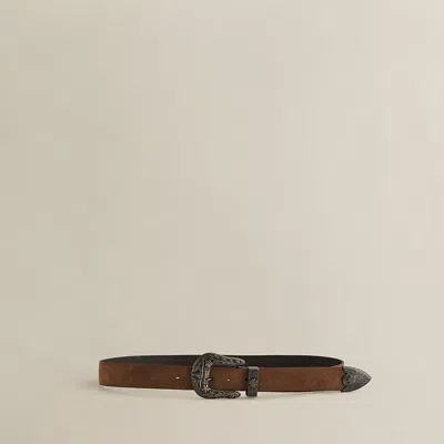 Ralph Lauren C. 2010 Tooled-buckle Belt In Brown