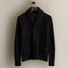 Ralph Lauren C. 2015 Cotton Shawl Cardigan In Blue