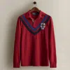 Ralph Lauren C. 2015 Crest Rugby Shirt In Red