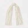Polo Ralph Lauren Cable Cashmere Scarf In Cream