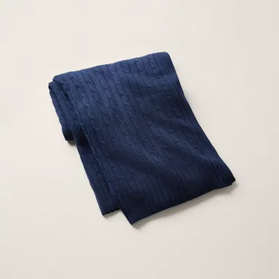 Polo Ralph Lauren Cable Cashmere Throw Blanket In Brown