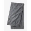 Ralph Lauren Cable Cashmere Throw Modern Charcoal In Gray