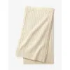 Ralph Lauren Cable Cashmere Throw Cream In Neutral