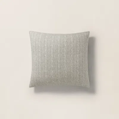 Ralph Lauren Cable Cashmere Throw Pillow In Gray
