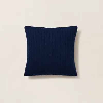 Ralph Lauren Cable Cashmere Throw Pillow In Polo Navy In Blue