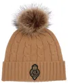 Ralph Lauren Cable Crest Patch Hat In Brown