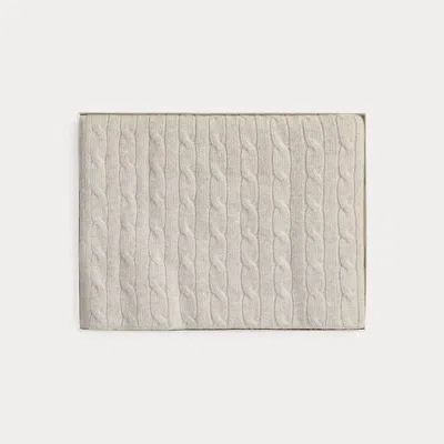 Ralph Lauren Babies'  Cable-knit Cashmere Blanket In Gray