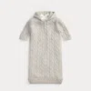 Ralph Lauren Cable-knit Cashmere Bunting In Gray