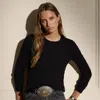 Polo Ralph Lauren Cable-knit Cashmere Crewneck Sweater In Lux Black