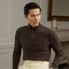 Ralph Lauren Cable-knit Cashmere Mockneck Sweater In Brown
