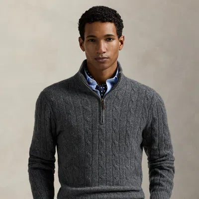 Ralph Lauren Cable-knit Cashmere Quarter-zip Sweater