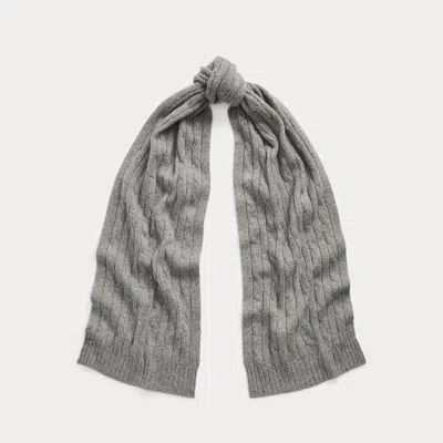 Polo Ralph Lauren Cable-knit Cashmere Scarf In Battalion Htr