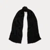 Polo Ralph Lauren Cable-knit Cashmere Scarf In Black