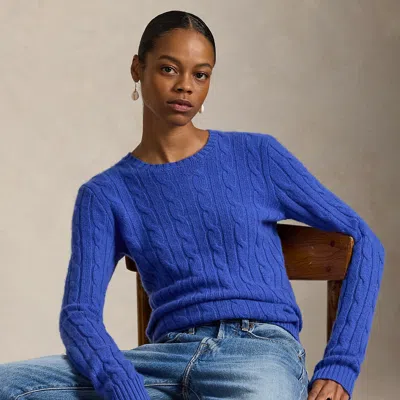 Ralph Lauren Cable-knit Cashmere Sweater In Blue
