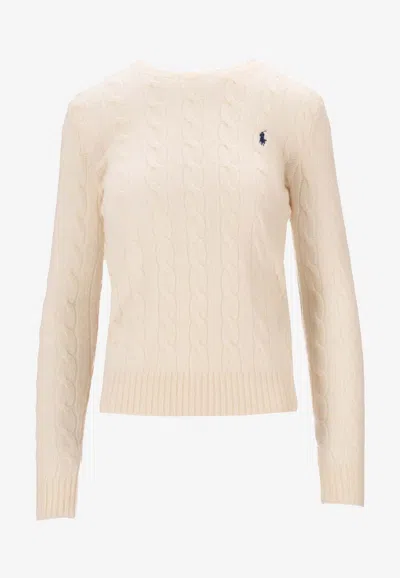 Ralph Lauren Cable Knit Cashmere Sweater In Multi