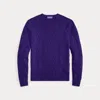 Ralph Lauren Cable-knit Cashmere Sweater In Purple