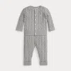 Ralph Lauren Babies'  Cable-knit Cotton Cardigan & Pant Set