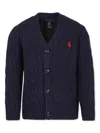Polo Ralph Lauren Cable-knit Cotton Cardigan In Blue