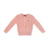 Ralph Lauren Cable-knit Cotton Cardigan Kids In Pink