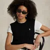 Ralph Lauren Cable-knit Cotton Cropped Vest