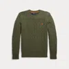 Polo Ralph Lauren Kids' Cable-knit Cotton Jumper In Green