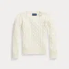 Polo Ralph Lauren Kids' Cable-knit Cotton Jumper In White