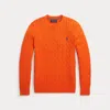 Polo Ralph Lauren Kids' Cable-knit Cotton Jumper In Orange
