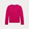 Polo Ralph Lauren Kids' Cable-knit Cotton Jumper In Pink