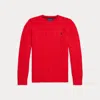 Ralph Lauren Kids' Cable-knit Cotton Jumper In Red