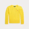 Polo Ralph Lauren Kids' Cable-knit Cotton Jumper In Yellow
