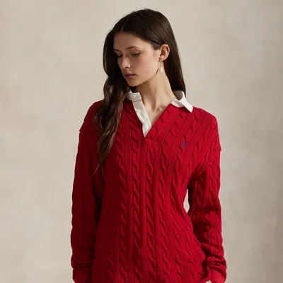 Ralph Lauren Cable-knit Cotton Rugby Shirt