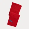 Polo Ralph Lauren Cable-knit Cotton Scarf In Red