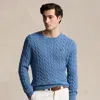 Ralph Lauren Cable-knit Cotton Sweater In Lake Heather