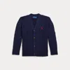 Polo Ralph Lauren Kids' Cable-knit Cotton V-neck Cardigan In Rl Navy
