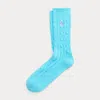 Ralph Lauren Cable-knit Crew Socks In Blue