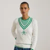 Ralph Lauren Cable-knit Cricket Sweater In Multi