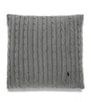 Polo Ralph Lauren Cable-knit Cushion Cover In Grey