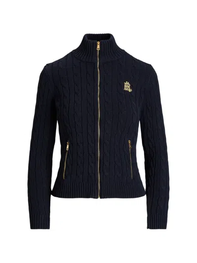 Ralph Lauren Cable Knit Jacket In Blue