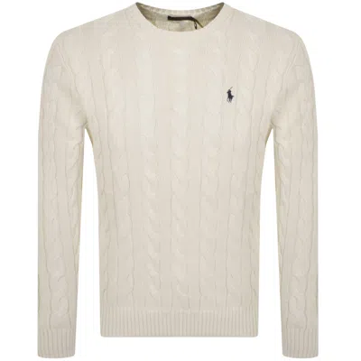 POLO RALPH LAUREN RALPH LAUREN CABLE KNIT JUMPER CREAM