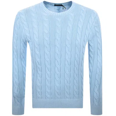 RALPH LAUREN RALPH LAUREN CABLE KNIT JUMPER SKY BLUE
