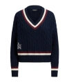 Ralph Lauren Cable Knit Pullover In Blue