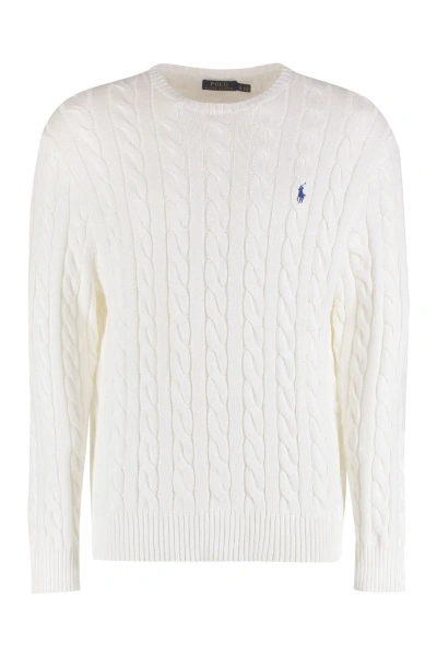 Ralph Lauren Cable Knit Pullover In White